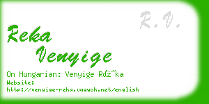 reka venyige business card